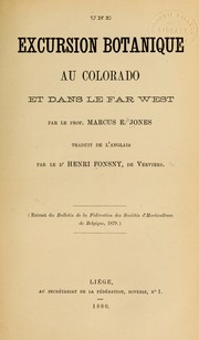 Cover of: Une excursion botanique au Colorado et dans le Far West by Jones, Marcus E.