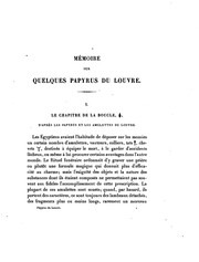 Cover of: Mémoire sur quelques papyrus du Louvre