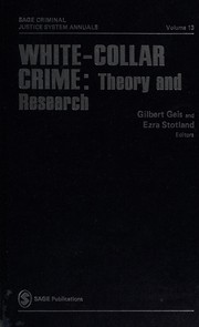 Cover of: White-collar crime: theory and research