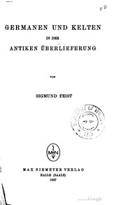 Cover of: Germanen und Kelten in der antiken Überlieferung