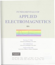 Fundamentals of applied electromagnetics by Fawwaz T. Ulaby