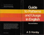 Cover of: Guide to patterns and usage in English