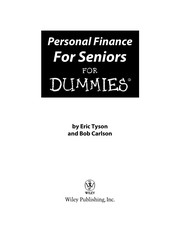 Cover of: Personal Finance For Seniors For Dummies by Eric Tyson