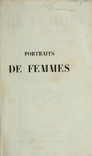 Cover of: Portraits de femmes by Charles Augustin Sainte-Beuve