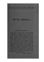 Cover of: South America: Topical Outlines of Twenty Club Meetings