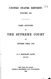 Cover of: United States Reports: Cases Adjudged in the Supreme Court