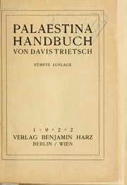 Cover of: Palaestina Handbuch