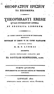 Cover of: Theophrastou Eresiou ta sōzomena: Theophrasti Eresii quae supersunt opera et excerpta librorum ...