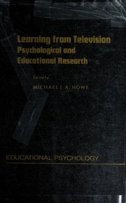 Cover of: Learning from television: psychological and educational research