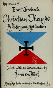 Cover of: Christian thought, its history and application.