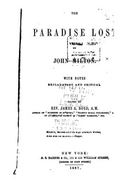 Cover of: The Paradise Lost by John Milton