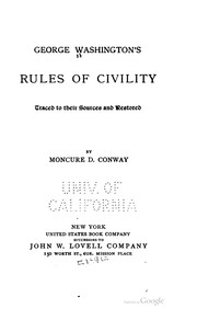 Cover of: George Washington's Rules of civility by George Washington