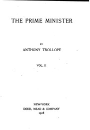 Cover of: The Prime Minister by Anthony Trollope