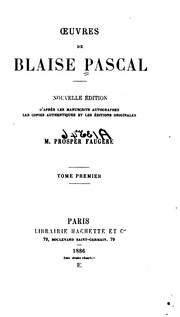 Cover of: Œuvres de Blaise Pascal