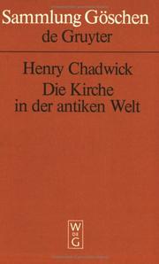 Cover of: Die Kirche in der antiken Welt.