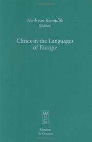Cover of: Clitics in the languages of Europe