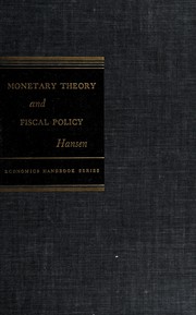 Cover of: Monetary theory and fiscal policy.
