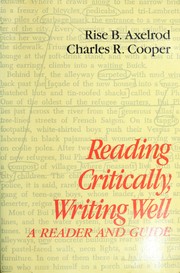 Cover of: Reading critically, writing well: a reader and guide