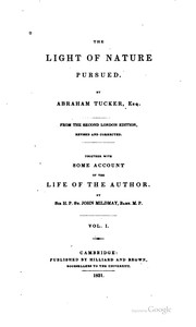 Cover of: The light of nature pursued. by Abraham Tucker
