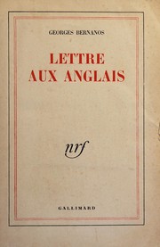 Cover of: Lettre aux Anglais