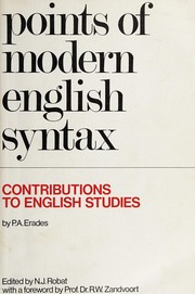 Cover of: Points of modern English syntax by P. A. Erades