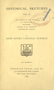 Cover of: Historical Sketches by John Henry Newman