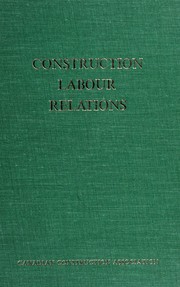 Cover of: Construction labour relations