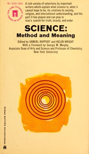 Cover of: Science: method and meaning.