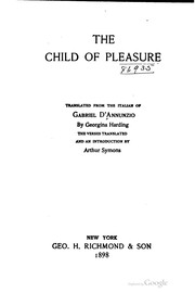 Cover of: The child of pleasure