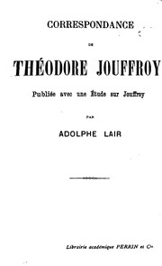 Cover of: Correspondance de Théodore Jouffroy