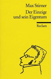 Cover of: Der Einzige und sein Eigentum. by Max Stirner