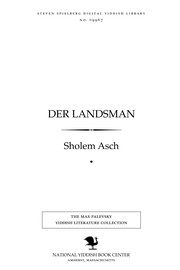 Cover of: Der landsman: a ḳomedye in dray aḳṭen