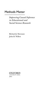 Cover of: Methods matter by Richard J. Murnane