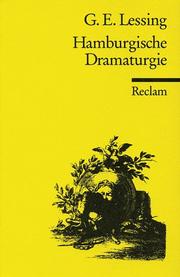 Hamburgische Dramaturgie by Gotthold Ephraim Lessing