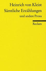 Cover of: Sämtliche Erzählungen.