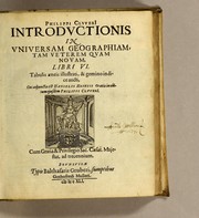 Philippi Cluveri[i] Introductionis in universam geographiam, tam veterem quam novam ,libri VI by Philipp Clüver