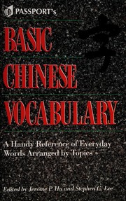 Cover of: Basic Chinese vocabulary by edited by Jerome P. Hu and Stephen C. Lee