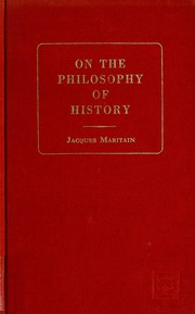 Cover of: On the philosophy of history.