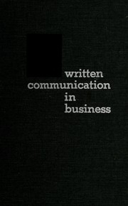 Cover of: Written communication in business