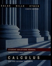 Cover of: Student solutions manual to accompany Calculus: one and several variables, eighth edition