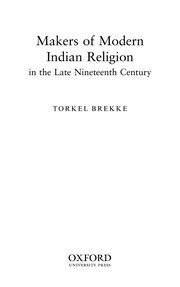 Cover of: Makers of modern Indian religion in the late Nienteenth Century