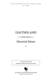 Cover of: Dayṭshland: a ṿinṭer-mayse
