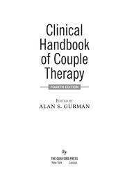 Cover of: Clinical handbook of couple therapy
