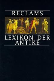 Cover of: Reclams Lexikon der Antike.