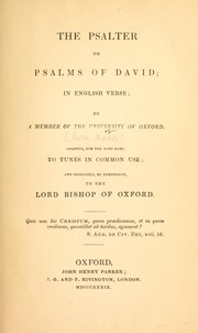 Cover of: The Psalter or Psalms of David: in English verse
