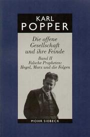 Cover of: Die offene Gesellschaft und ihre Feinde II by Karl Popper