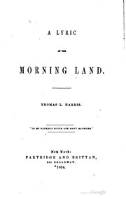 Cover of: A lyric of the morning land