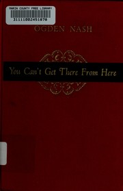 Cover of: You can't get there from here: [poems]