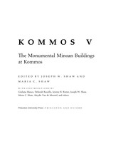 Cover of: Kommos: An Excavation of the South Coast of Crete : The Final Neolithic Through Middle Minoan III Pottery (Kommos: An Excavation of the South Coast of Crete)