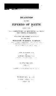 Cover of: Readings on the Inferno of Dante: based upon the commentary of Benvenuto da Imola and other authorities